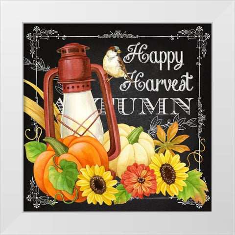 Harvest Greetings IV White Modern Wood Framed Art Print by Maday, Jane