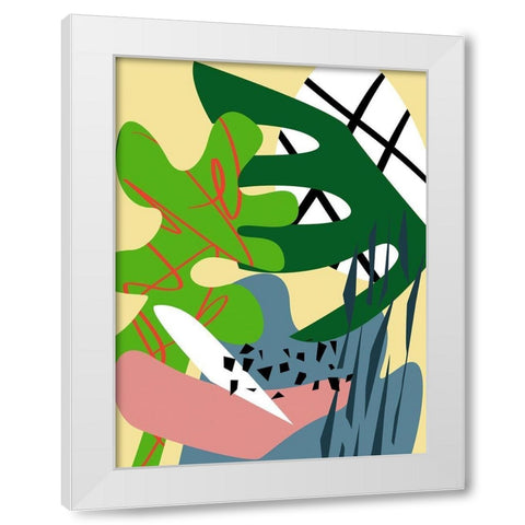 Tropical Series I White Modern Wood Framed Art Print by Wang, Melissa