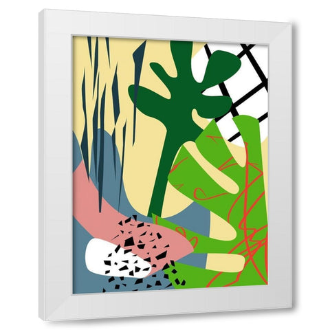 Tropical Series II White Modern Wood Framed Art Print by Wang, Melissa