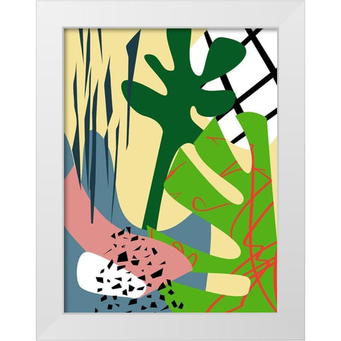 Tropical Series II White Modern Wood Framed Art Print by Wang, Melissa