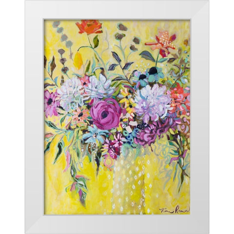 Blooming in Sunshine III White Modern Wood Framed Art Print by Ramos, Nina