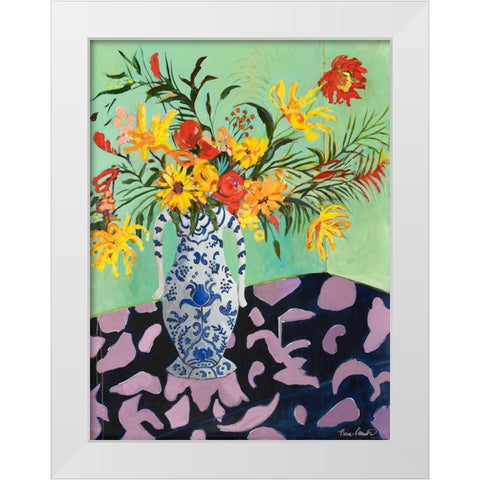 Blooming in Sunshine IV White Modern Wood Framed Art Print by Ramos, Nina