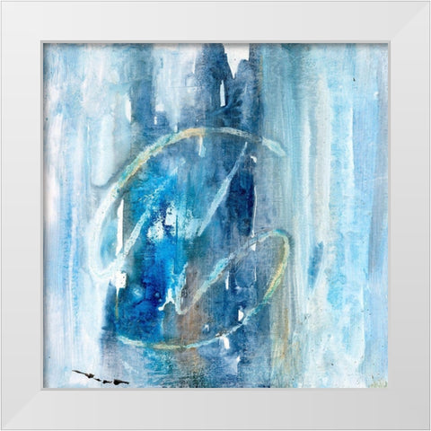 Circle of Love White Modern Wood Framed Art Print by Combs, Joyce
