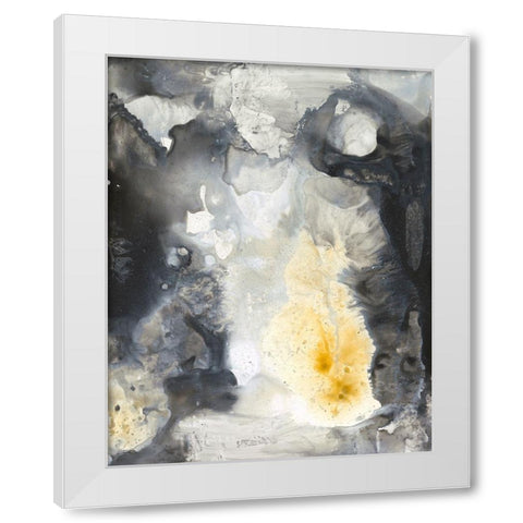 Iris Abstract I White Modern Wood Framed Art Print by Combs, Joyce