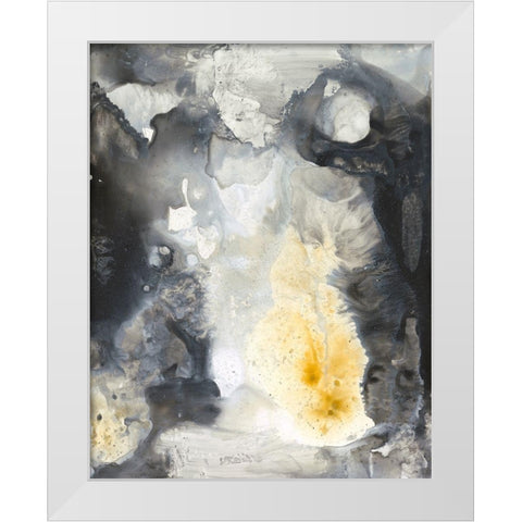 Iris Abstract I White Modern Wood Framed Art Print by Combs, Joyce