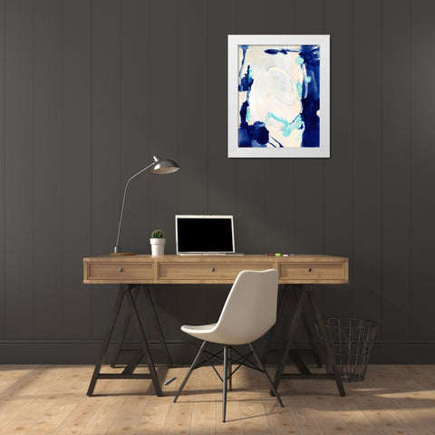 Playful Objects II White Modern Wood Framed Art Print by Combs, Joyce