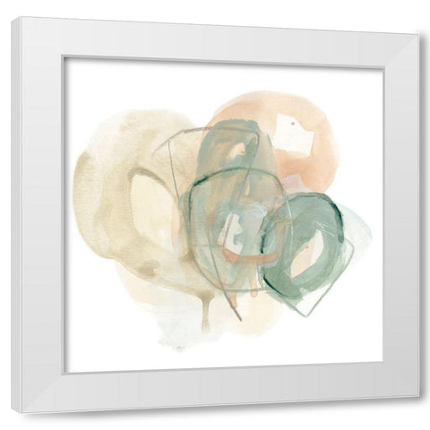 Pastel Theorem III White Modern Wood Framed Art Print by Vess, June Erica