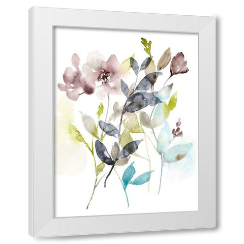 Flowers in the Mix I White Modern Wood Framed Art Print by Goldberger, Jennifer