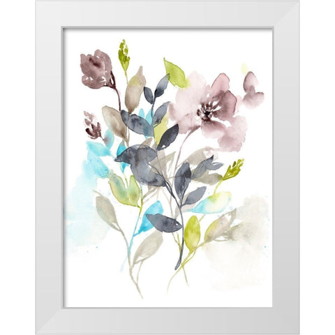 Flowers in the Mix II White Modern Wood Framed Art Print by Goldberger, Jennifer