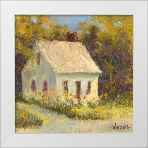 Sweet Cottage I White Modern Wood Framed Art Print by Wendling, Marilyn