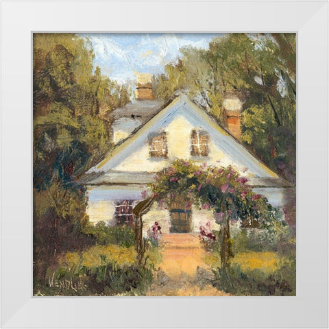 Sweet Cottage II White Modern Wood Framed Art Print by Wendling, Marilyn