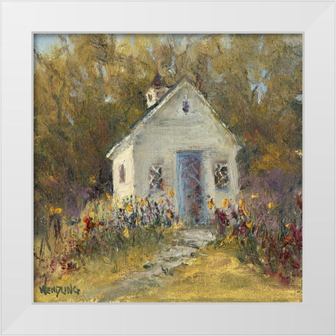 Sweet Cottage III White Modern Wood Framed Art Print by Wendling, Marilyn