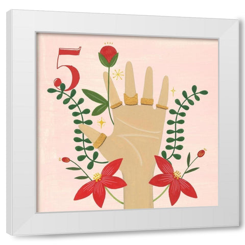 Twelve Days V White Modern Wood Framed Art Print by Popp, Grace