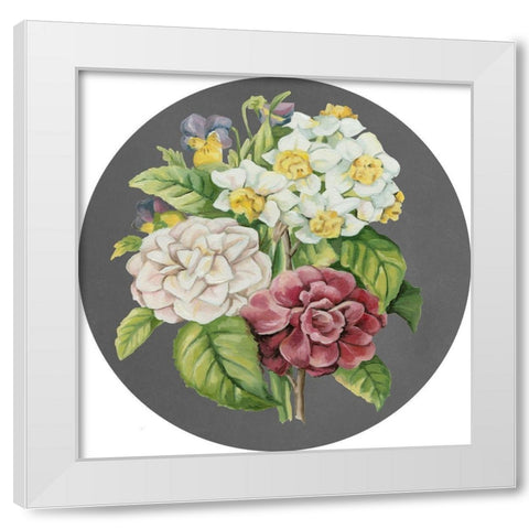 Dramatic Floral Bouquet II White Modern Wood Framed Art Print by Meagher, Megan