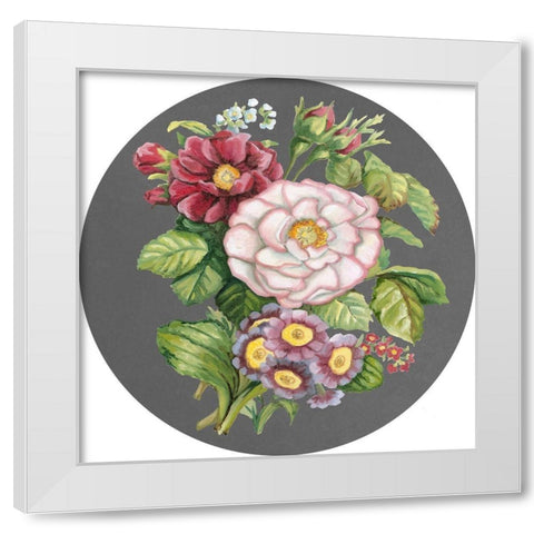 Dramatic Floral Bouquet IV White Modern Wood Framed Art Print by Meagher, Megan
