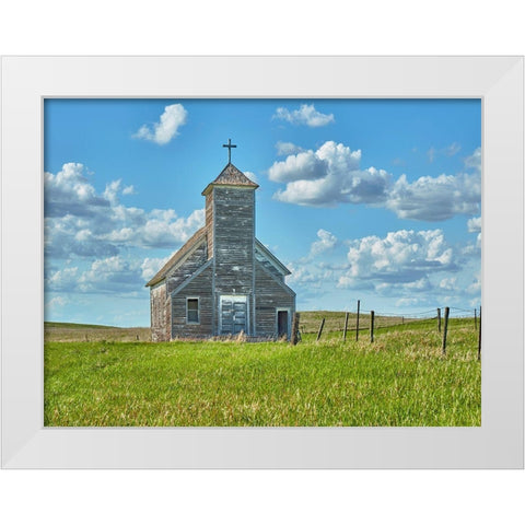 Barn Scene V White Modern Wood Framed Art Print by McLoughlin, James