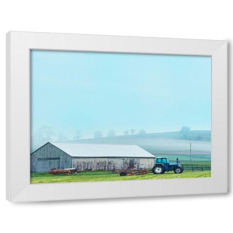 Barn Scene VII White Modern Wood Framed Art Print by McLoughlin, James