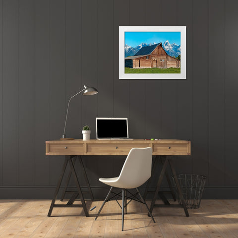 Barn Scene X White Modern Wood Framed Art Print by McLoughlin, James