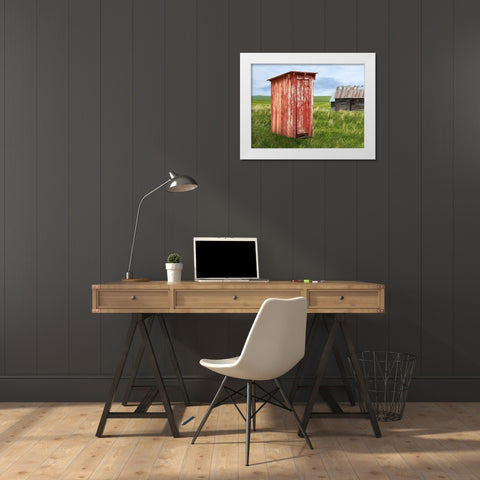 Barn Scene XIII White Modern Wood Framed Art Print by McLoughlin, James