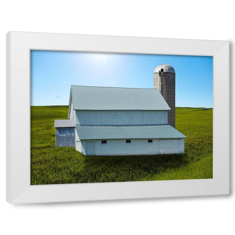 Barn Scene XVIII White Modern Wood Framed Art Print by McLoughlin, James