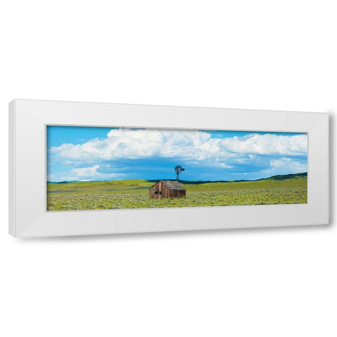 Farmscape Panorama I White Modern Wood Framed Art Print by McLoughlin, James