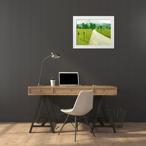 Country Road Photo I White Modern Wood Framed Art Print by McLoughlin, James