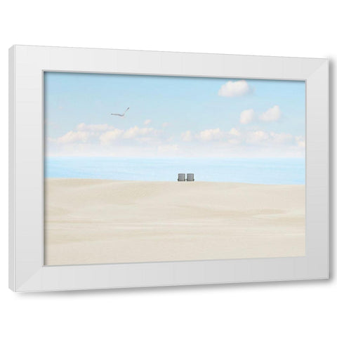 Beachscape Photo II White Modern Wood Framed Art Print by McLoughlin, James