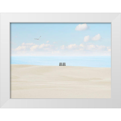 Beachscape Photo II White Modern Wood Framed Art Print by McLoughlin, James