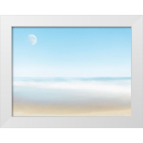 Beachscape Photo VI White Modern Wood Framed Art Print by McLoughlin, James