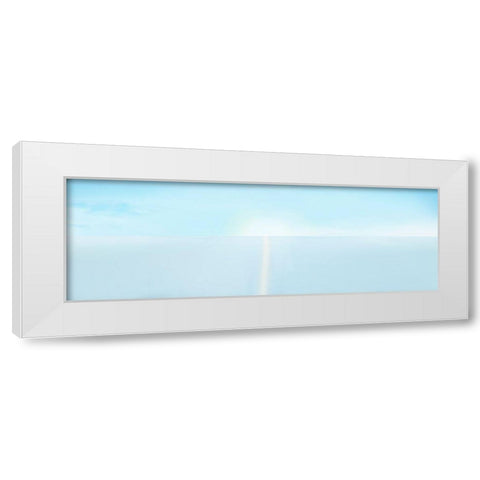 Beachscape Panorama IV White Modern Wood Framed Art Print by McLoughlin, James