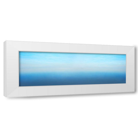 Beachscape Panorama V White Modern Wood Framed Art Print by McLoughlin, James