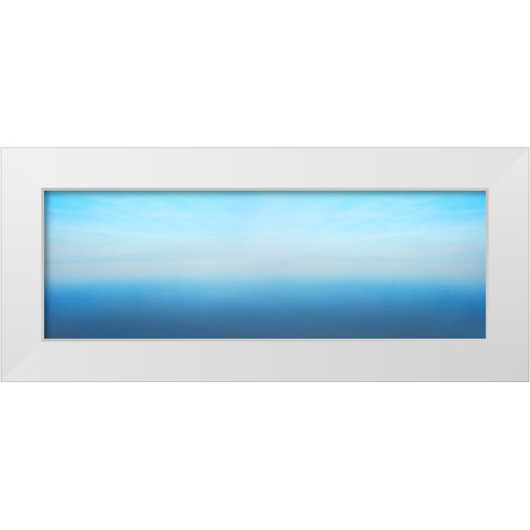 Beachscape Panorama V White Modern Wood Framed Art Print by McLoughlin, James