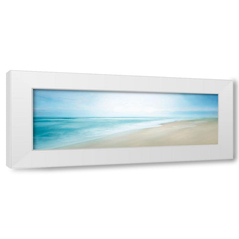 Beachscape Panorama VIII White Modern Wood Framed Art Print by McLoughlin, James