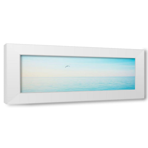 Beachscape Panorama XII White Modern Wood Framed Art Print by McLoughlin, James