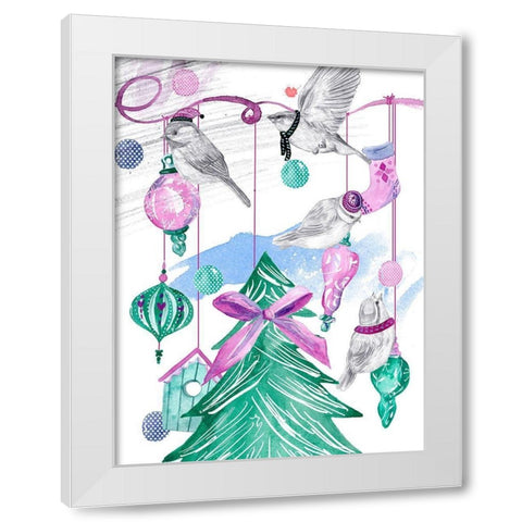 December Tree I White Modern Wood Framed Art Print by Wang, Melissa