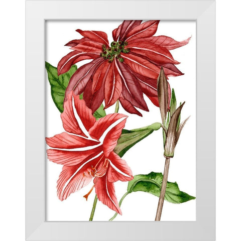 Merry Blossom I White Modern Wood Framed Art Print by Wang, Melissa