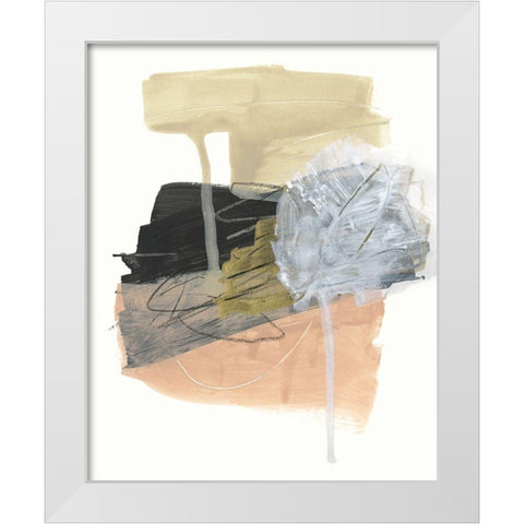 Shuffle Stack I White Modern Wood Framed Art Print by Vess, June Erica