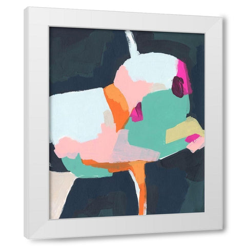 Rainbow Sector I White Modern Wood Framed Art Print by Vess, June Erica