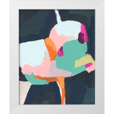 Rainbow Sector I White Modern Wood Framed Art Print by Vess, June Erica