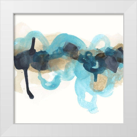 Circular Surf I White Modern Wood Framed Art Print by Vess, June Erica