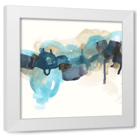 Circular Surf II White Modern Wood Framed Art Print by Vess, June Erica