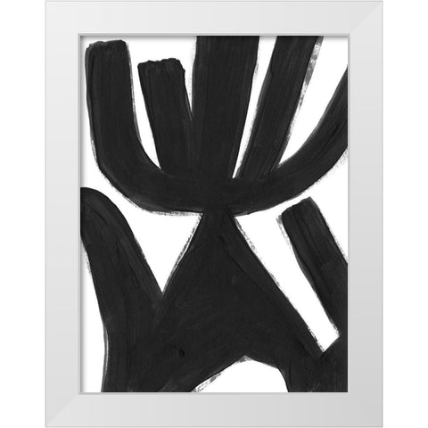 Jungle Satellite V White Modern Wood Framed Art Print by Vess, June Erica