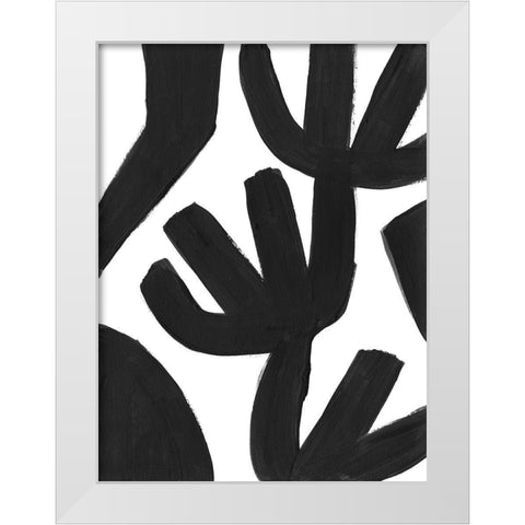 Jungle Satellite VII White Modern Wood Framed Art Print by Vess, June Erica
