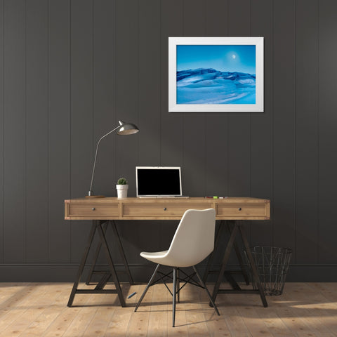 Colorado Dunes V White Modern Wood Framed Art Print by McLoughlin, James