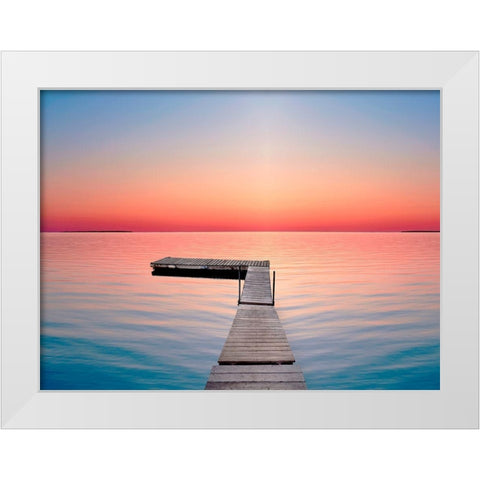 Lakescape X White Modern Wood Framed Art Print by McLoughlin, James