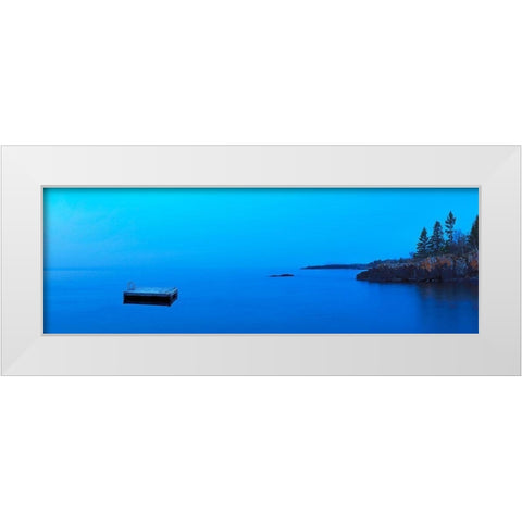 Lakescape Panorama X White Modern Wood Framed Art Print by McLoughlin, James