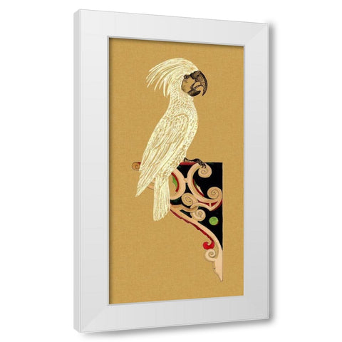 Bird Impression I White Modern Wood Framed Art Print by Wang, Melissa