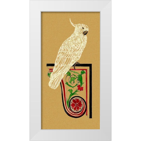 Bird Impression III White Modern Wood Framed Art Print by Wang, Melissa