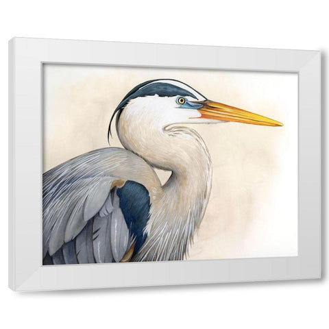 Blue Hunter II White Modern Wood Framed Art Print by Popp, Grace