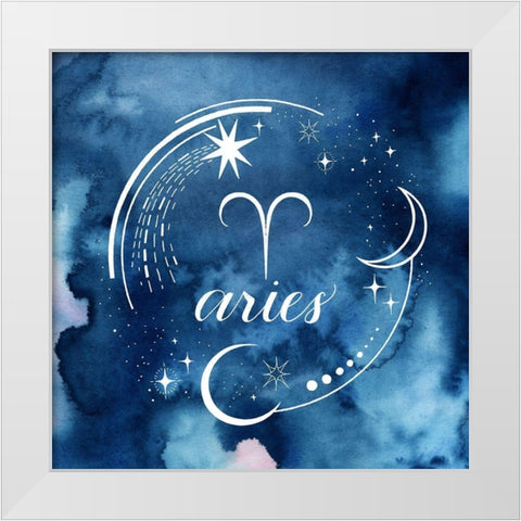 Watercolor Astrology I White Modern Wood Framed Art Print by Popp, Grace
